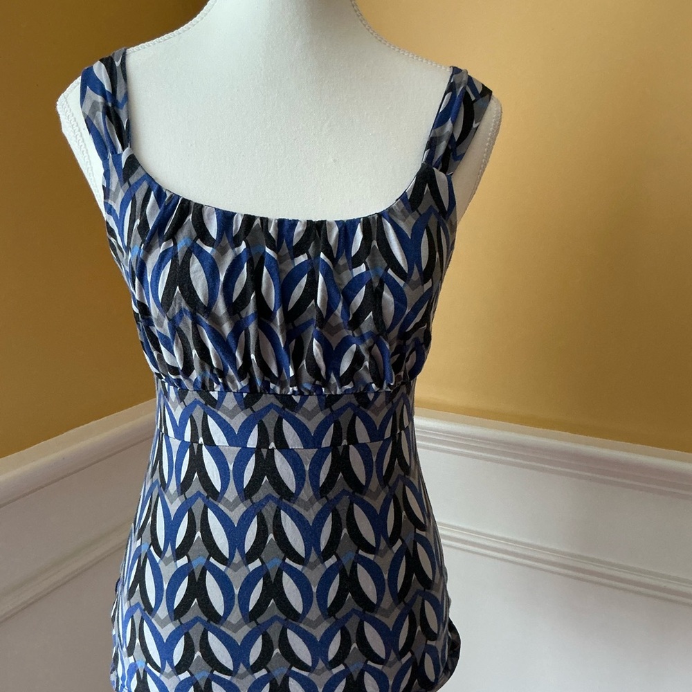 3x$20 Ann Taylor Blue and Black Sleeveless Top